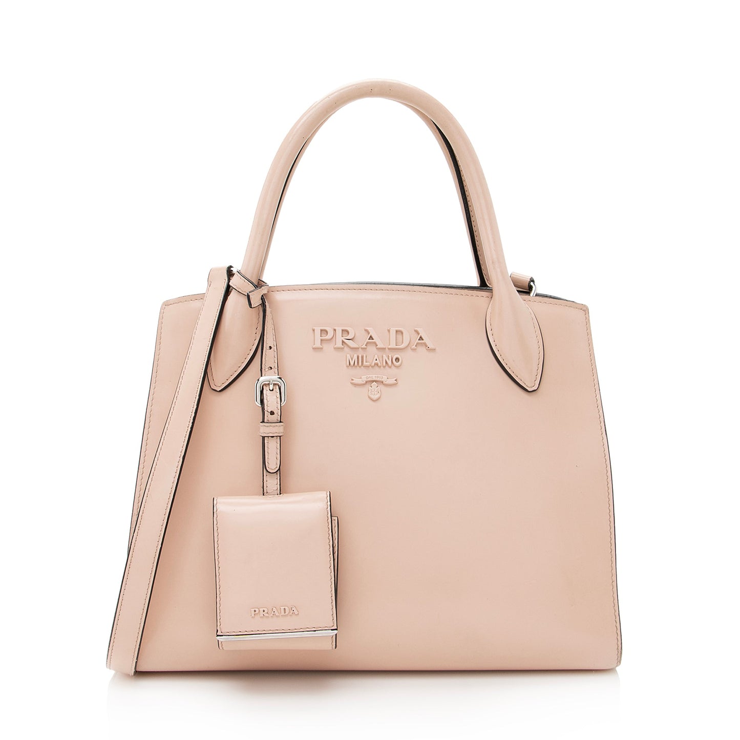Prada Saffiano Cuir Leather Monochrome Tote (SHF-22650)