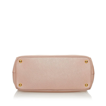 Prada Saffiano Galleria Double Zip Satchel (SHG-32285)