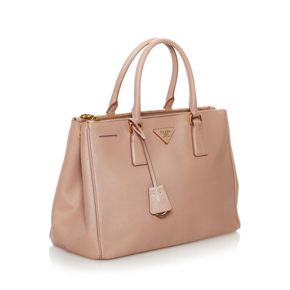 Prada Saffiano Galleria Double Zip Satchel (SHG-32285)