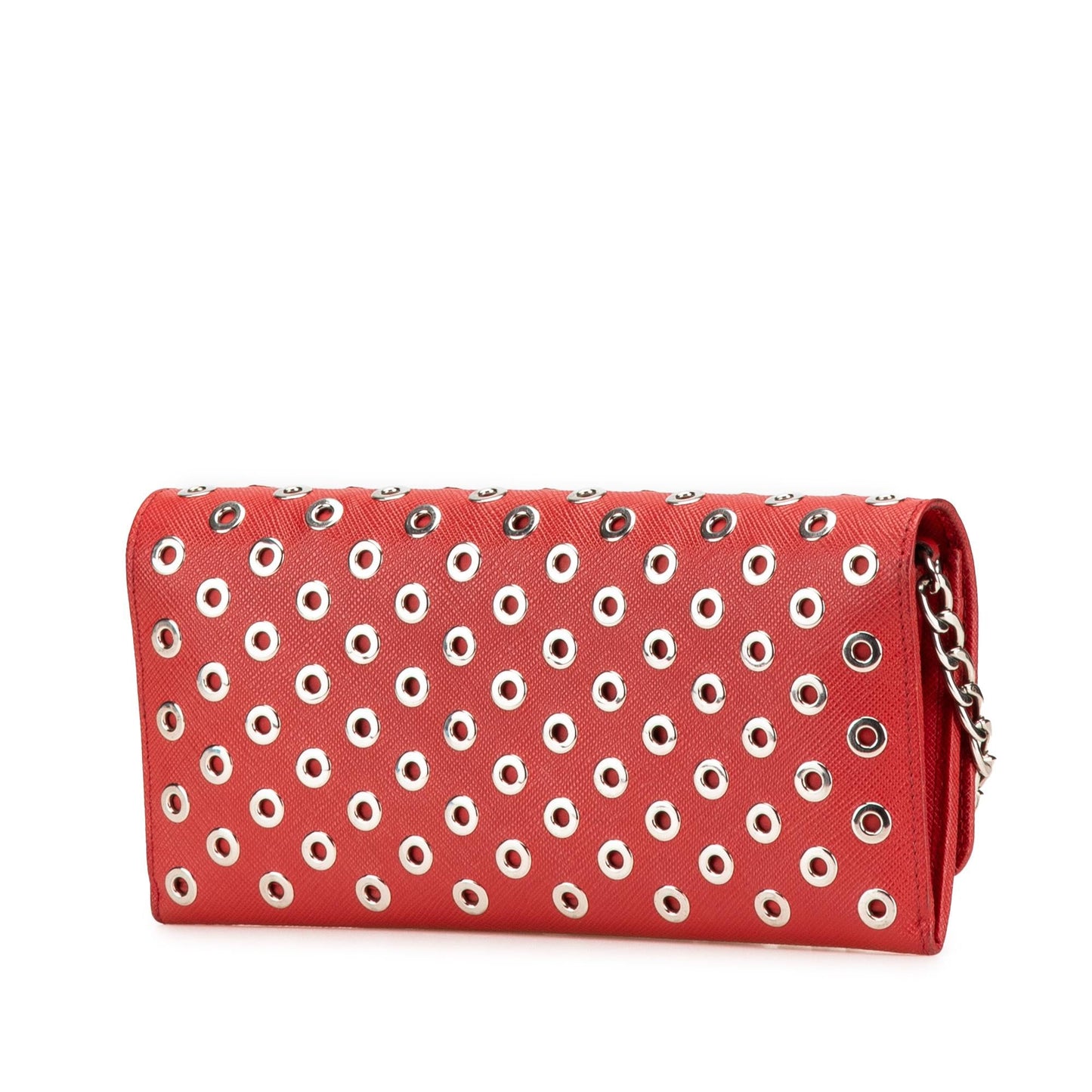Prada Saffiano Grommet Wallet On Chain
