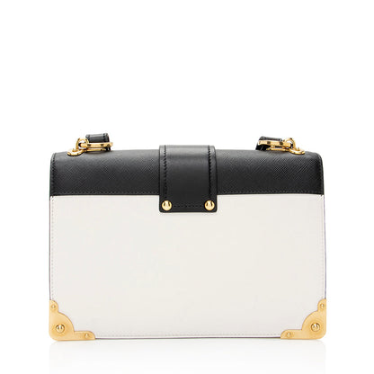 Prada Saffiano Leather Cahier Large Shoulder Bag (SHF-21634)
