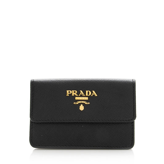 Prada Saffiano Leather Card Case (SHF-19855)