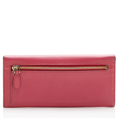 Prada Saffiano Leather Continental Wallet - FINAL SALE (SHF-17690)