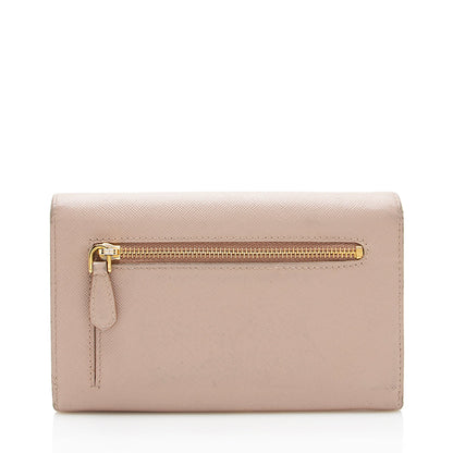 Prada Saffiano Leather Large Wallet (SHF-17947)