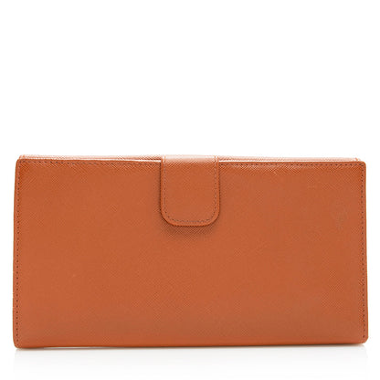 Prada Saffiano Leather Continental Wallet (SHF-19517)