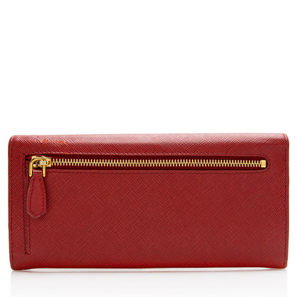 Prada Saffiano Leather Continental Wallet (SHF-21347)