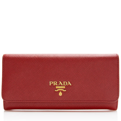 Prada Saffiano Leather Continental Wallet (SHF-21347)