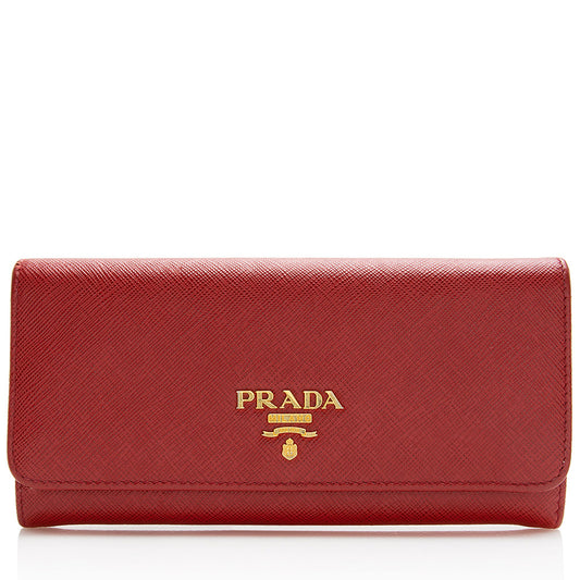 Prada Saffiano Leather Continental Wallet (SHF-21347)