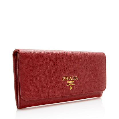Prada Saffiano Leather Continental Wallet (SHF-21347)