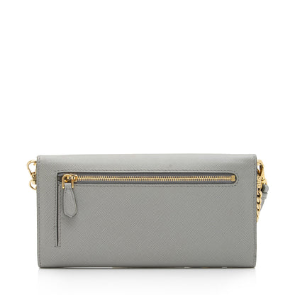 Prada Saffiano Leather Envelope Wallet on Chain Bag (SHF-97HrAQ)