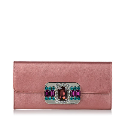 Prada Saffiano Leather Long Wallet (SHG-30480)