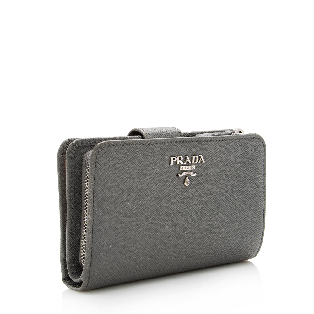 Prada Saffiano Leather Medium Wallet (SHF-13424)