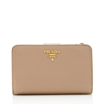 Prada Saffiano Leather Medium Wallet (SHF-15552)