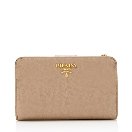 Prada Saffiano Leather Medium Wallet (SHF-15552)