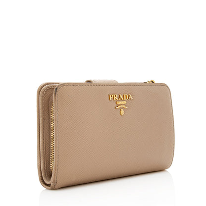 Prada Saffiano Leather Medium Wallet (SHF-15552)