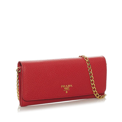 Prada Saffiano Leather Wallet on Chain (SHG-28665)