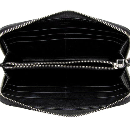 Prada Saffiano Leather Zip Around Wallet (SHF-17994)