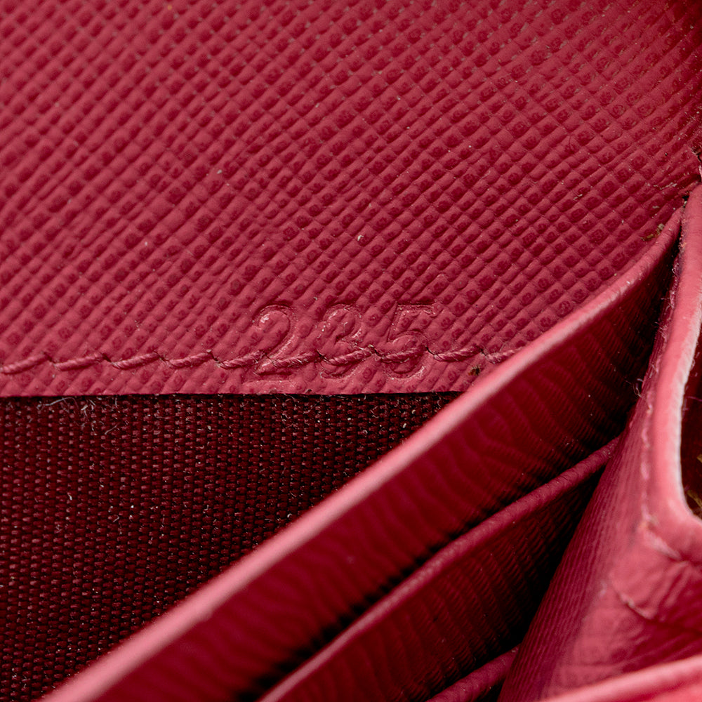 Prada Saffiano Leather Zip Around Wallet (SHF-19293)