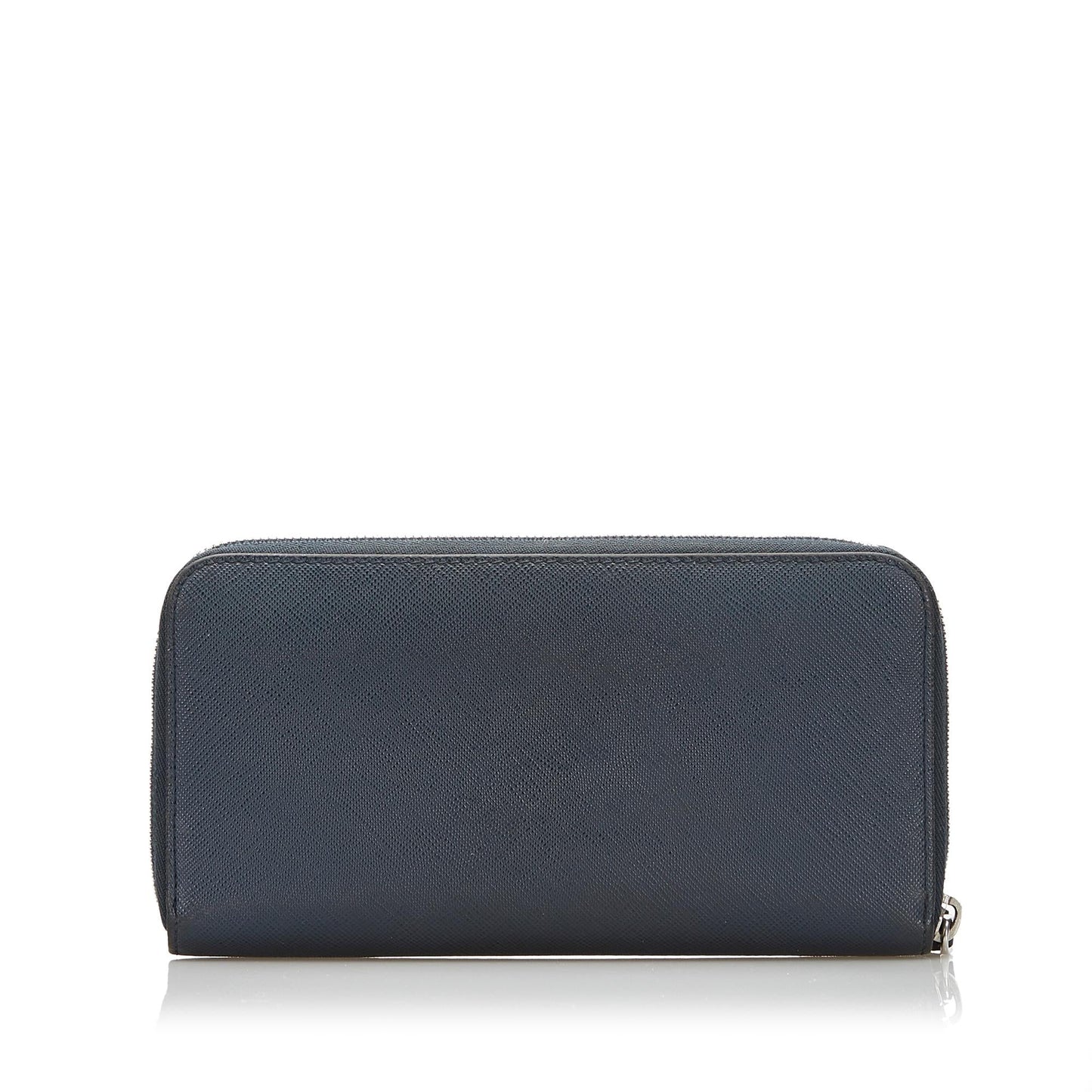 Prada Saffiano Leather Zip Around Wallet (SHG-37742)