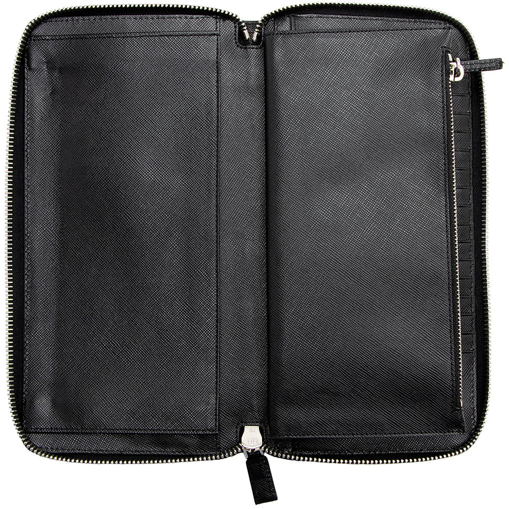 Prada Saffiano Leather Zip Large Wallet (SHF-15513)