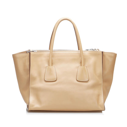 Prada Saffiano Lux Double Zip Galleria Satchel (SHG-bFIg7Y)