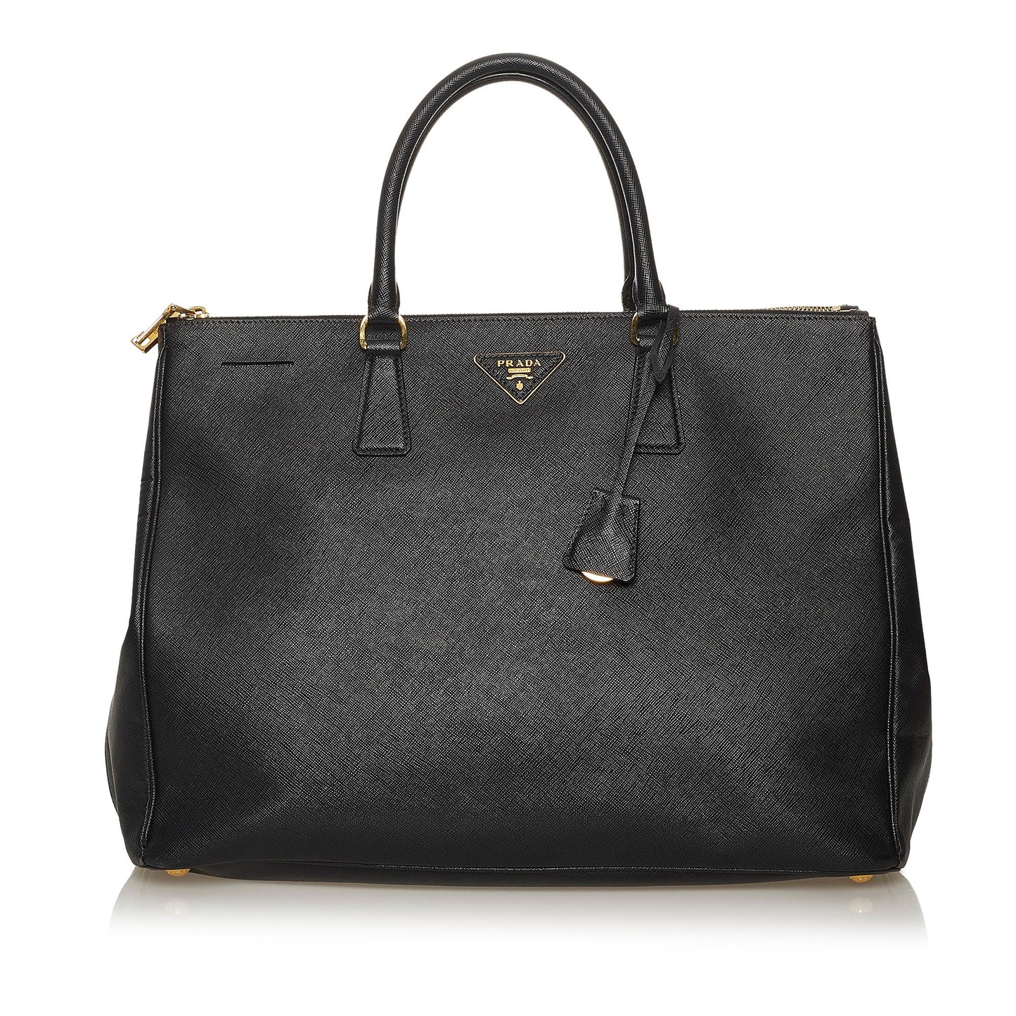 Prada Saffiano Lux Double Zip Galleria Tote Bag (SHG-29110)