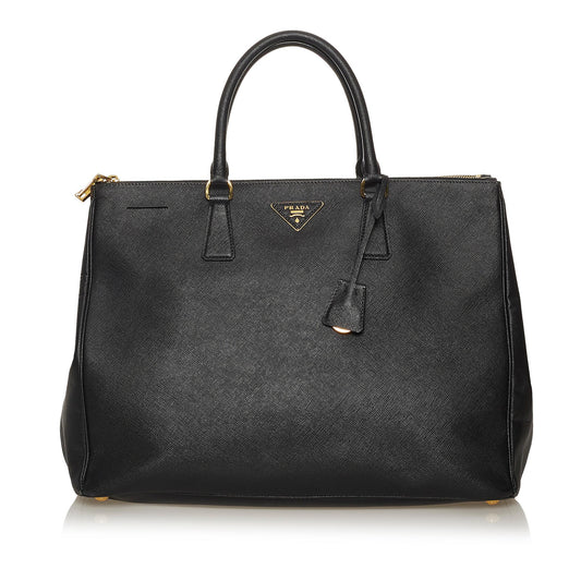 Prada Saffiano Lux Double Zip Galleria Tote Bag (SHG-29110)