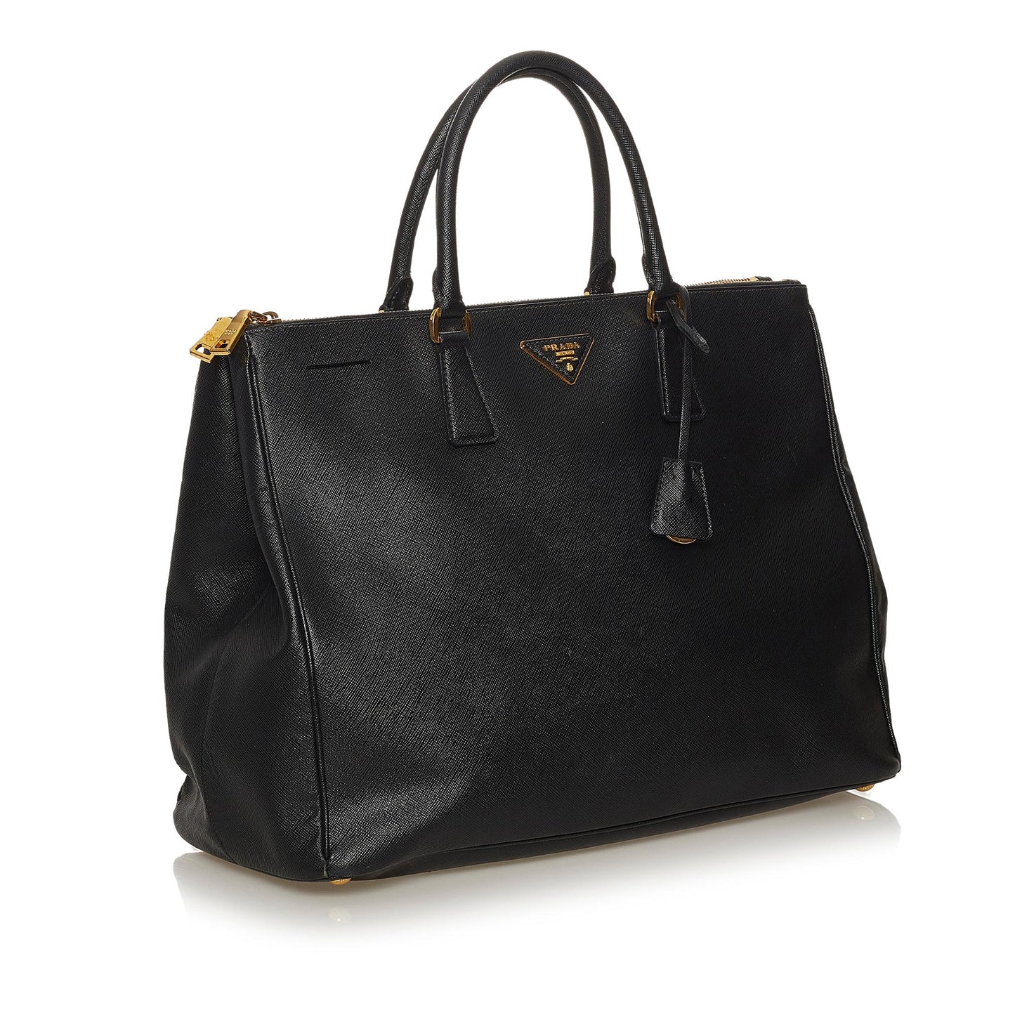 Prada Saffiano Lux Double Zip Galleria Tote Bag (SHG-29110)