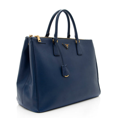 Prada Saffiano Lux Double-Zip Large Tote (SHF-19320)