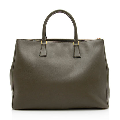 Prada Saffiano Lux Double-Zip Large Tote (SHF-19891)
