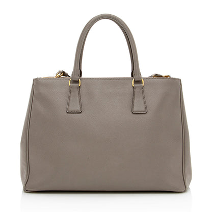 Prada Saffiano Lux Double-Zip Medium Tote (SHF-16529)