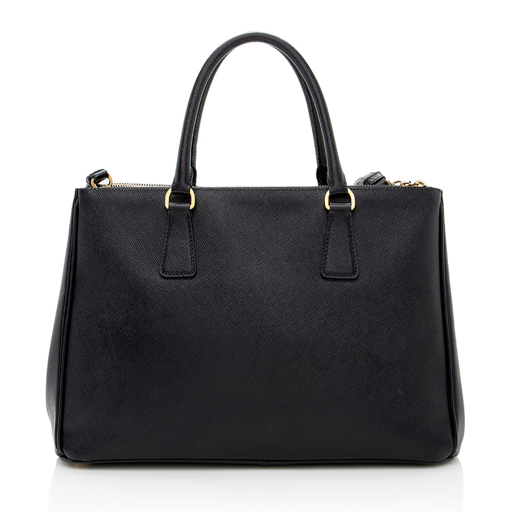 Prada Saffiano Lux Double-Zip Medium Tote (SHF-18147)