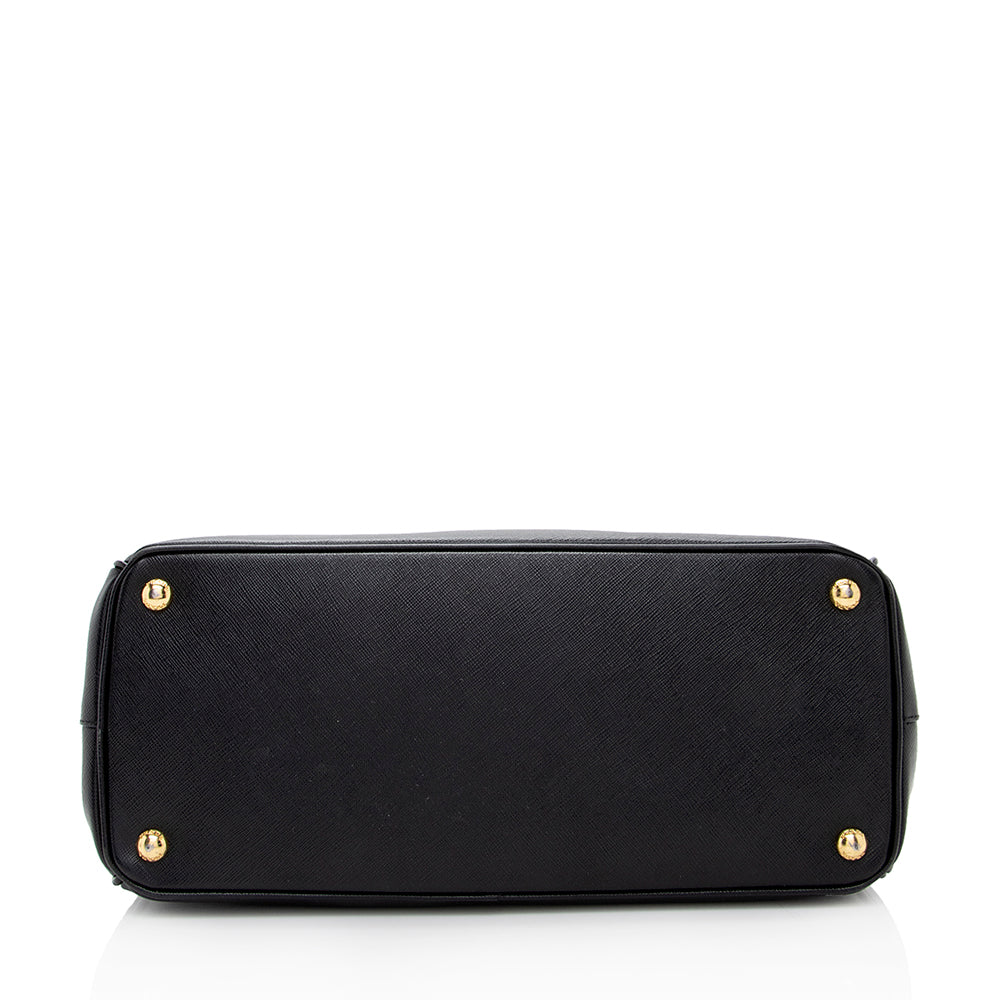 Prada Saffiano Lux Double-Zip Medium Tote (SHF-18147)