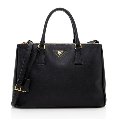 Prada Saffiano Lux Double-Zip Medium Tote (SHF-18147)