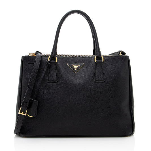 Prada Saffiano Lux Double-Zip Medium Tote (SHF-18147)