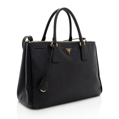 Prada Saffiano Lux Double-Zip Medium Tote (SHF-18147)