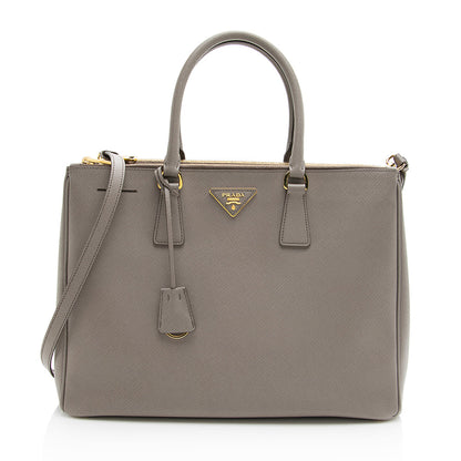 Prada Saffiano Lux Double-Zip Medium Tote (SHF-19354)