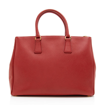Prada Saffiano Lux Double-Zip Medium Tote (SHF-19790)