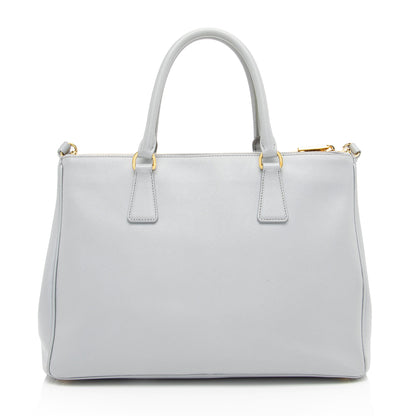 Prada Saffiano Lux Double Zip Medium Tote (SHF-Aob7u3)