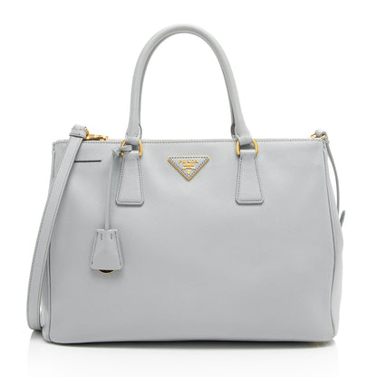 Prada Saffiano Lux Double Zip Medium Tote (SHF-Aob7u3)