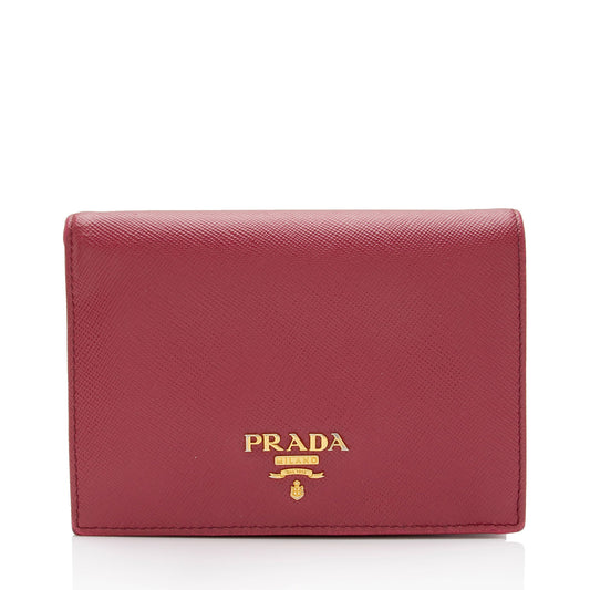 Prada Saffiano Lux French Wallet (SHF-JjY1GM)