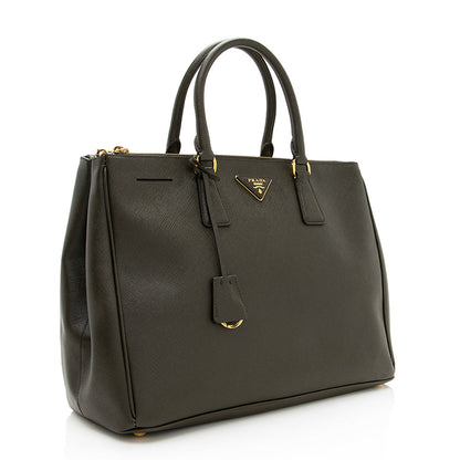 Prada Saffiano Lux Double-Zip Large Tote (SHF-19762)