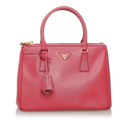 Prada Saffiano Lux Galleria Double Zip Satchel (SHG-29623)