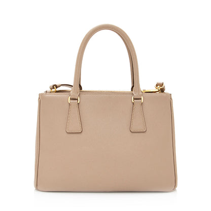 Prada Saffiano Lux Leather Double-Zip Small Tote (SHF-20484)