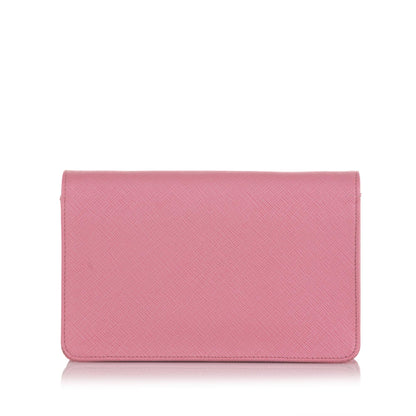 Prada Saffiano Lux Wallet On Chain (SHG-36974)