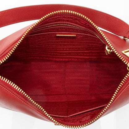Prada Saffiano Lux Zip Medium Hobo (SHF-22986)