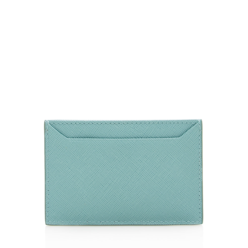 Prada Saffiano Metal Oro Card Case - FINAL SALE (SHF-16607)