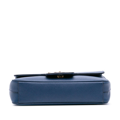 Prada Saffiano Pattina Chain Crossbody