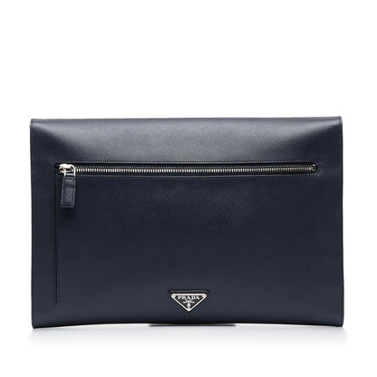 Prada Saffiano Push Lock Portfolio (SHG-scmbzE)