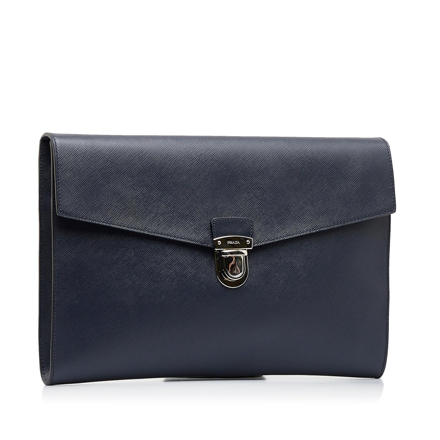 Prada Saffiano Push Lock Portfolio (SHG-scmbzE)